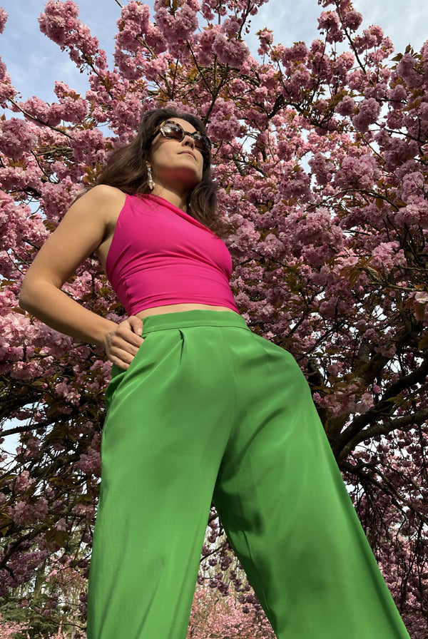 Elegant Wide Silk Pants