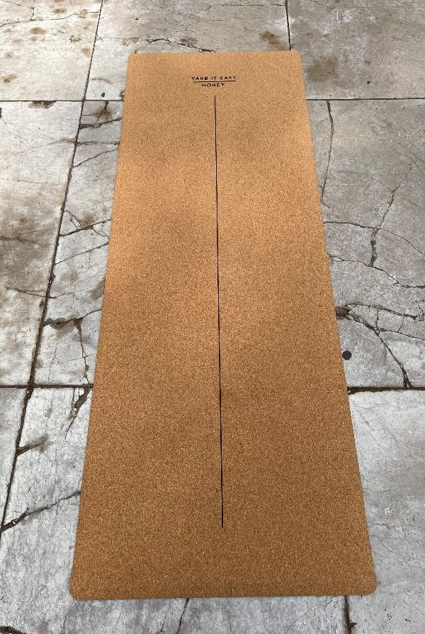 This Take It Easy Honey yoga mat is designed to make you move with ease and flow through your yoga practice. Whether you practice Bikram Yoga, Yin Yoga, Strala Yoga, Ashtanga Yoga, or any other style of yoga this mat can be used. Our mats are naturally eco-friendly, non-toxic, and come in two gorgeous designs.