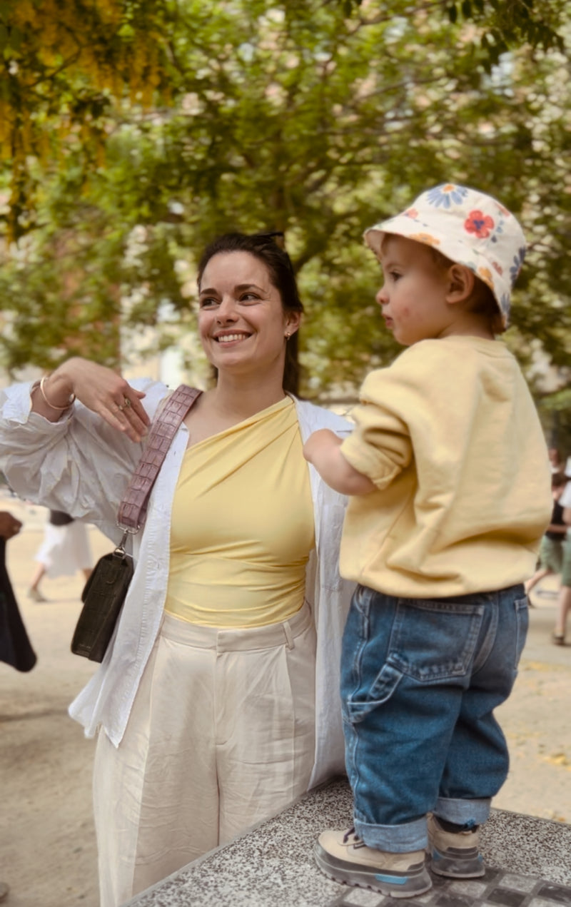 One Shoulder Top Long Uni Colors