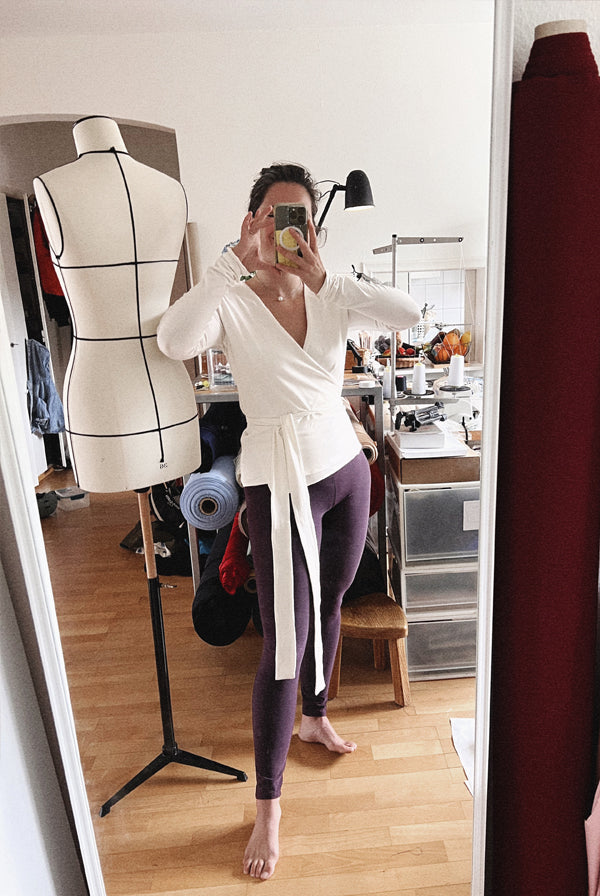 Wrap Top Long Sleeve Cotton