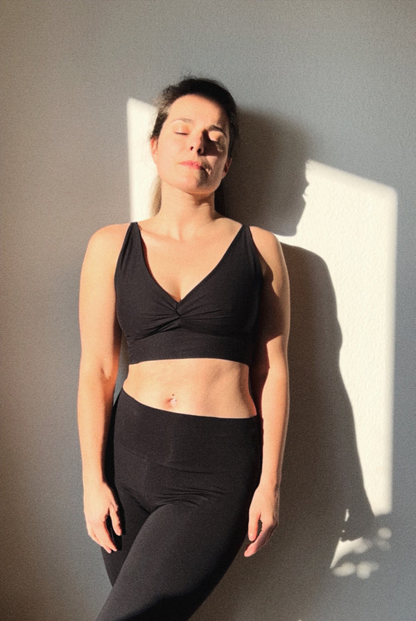 V-Neck Draped Top Cotton